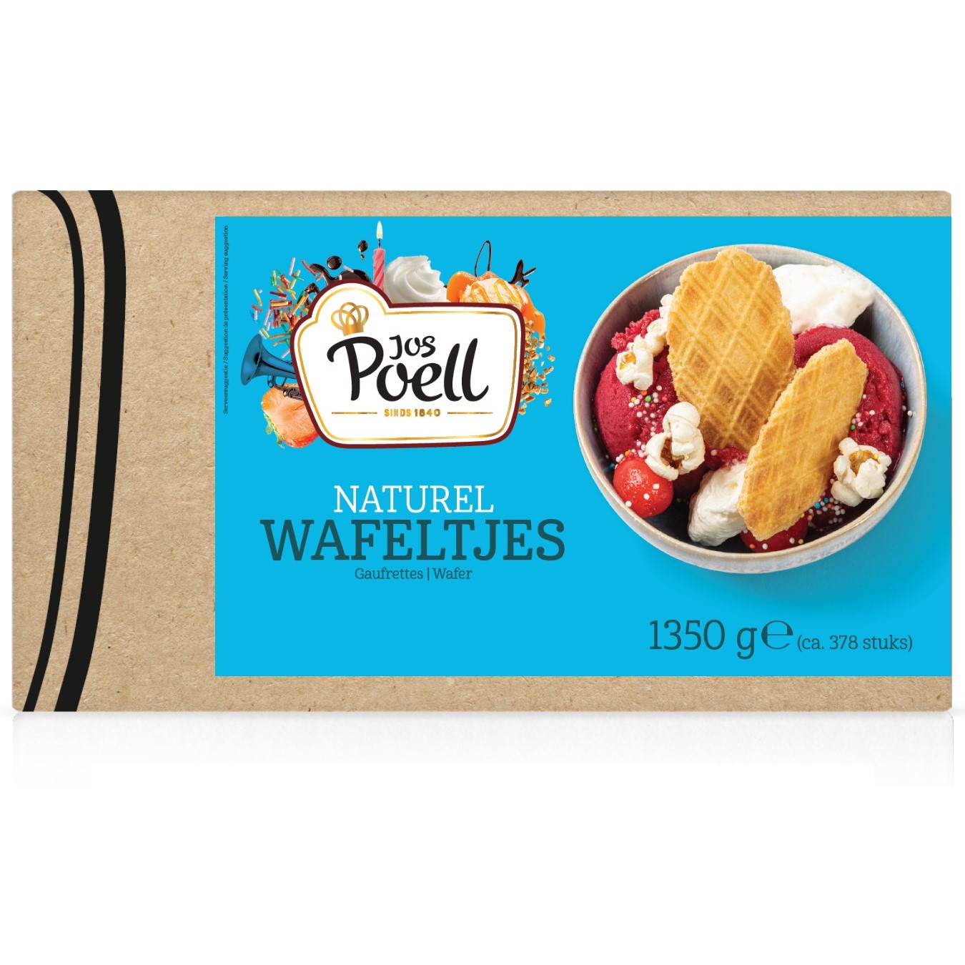 Zoet – Horeca Naturel wafeltjes 378 stuks Zoet – Horeca Naturel wafeltjes 378 stuks