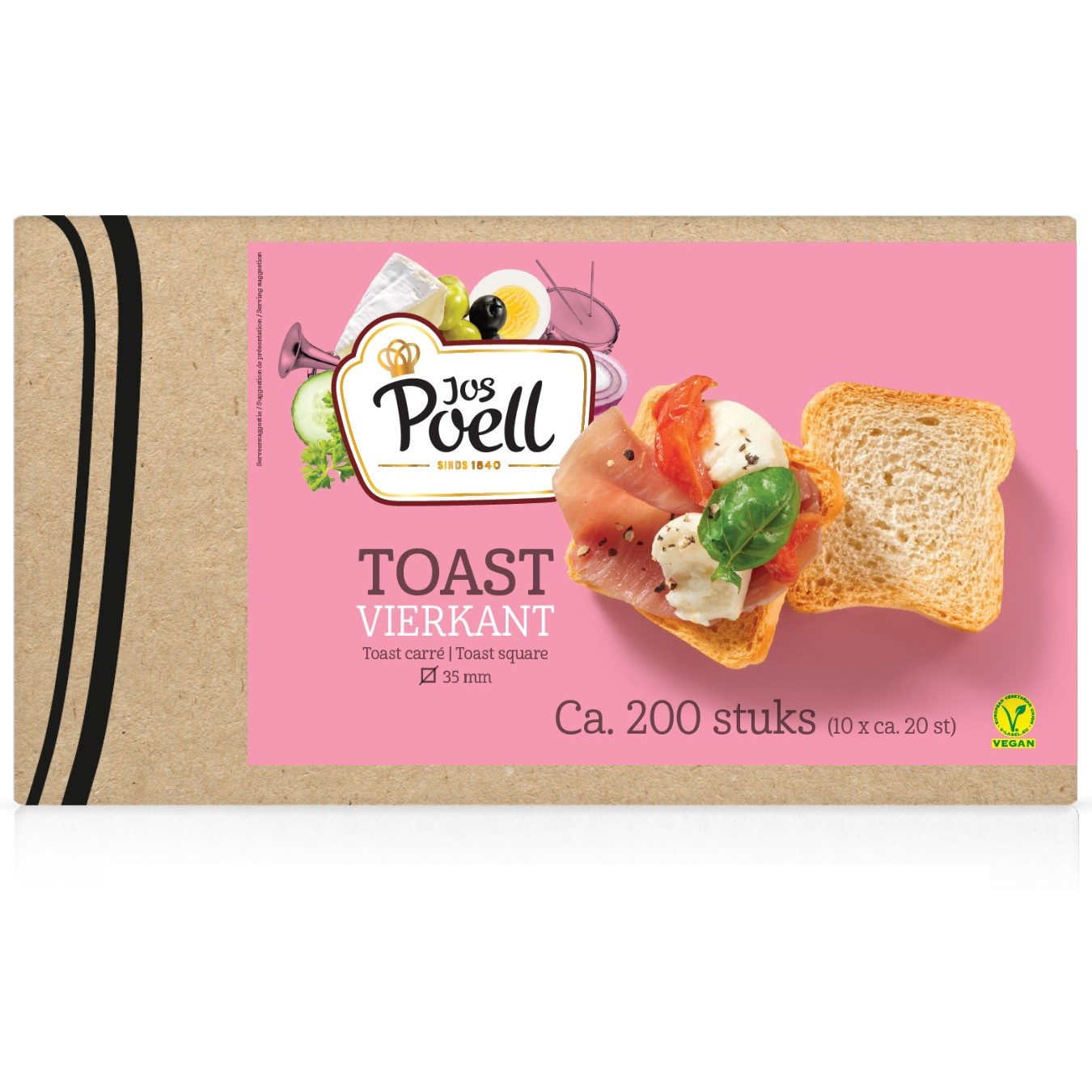 Toast – Horeca Toast vierkant 200 stuks Toast – Horeca Toast vierkant 200 stuks