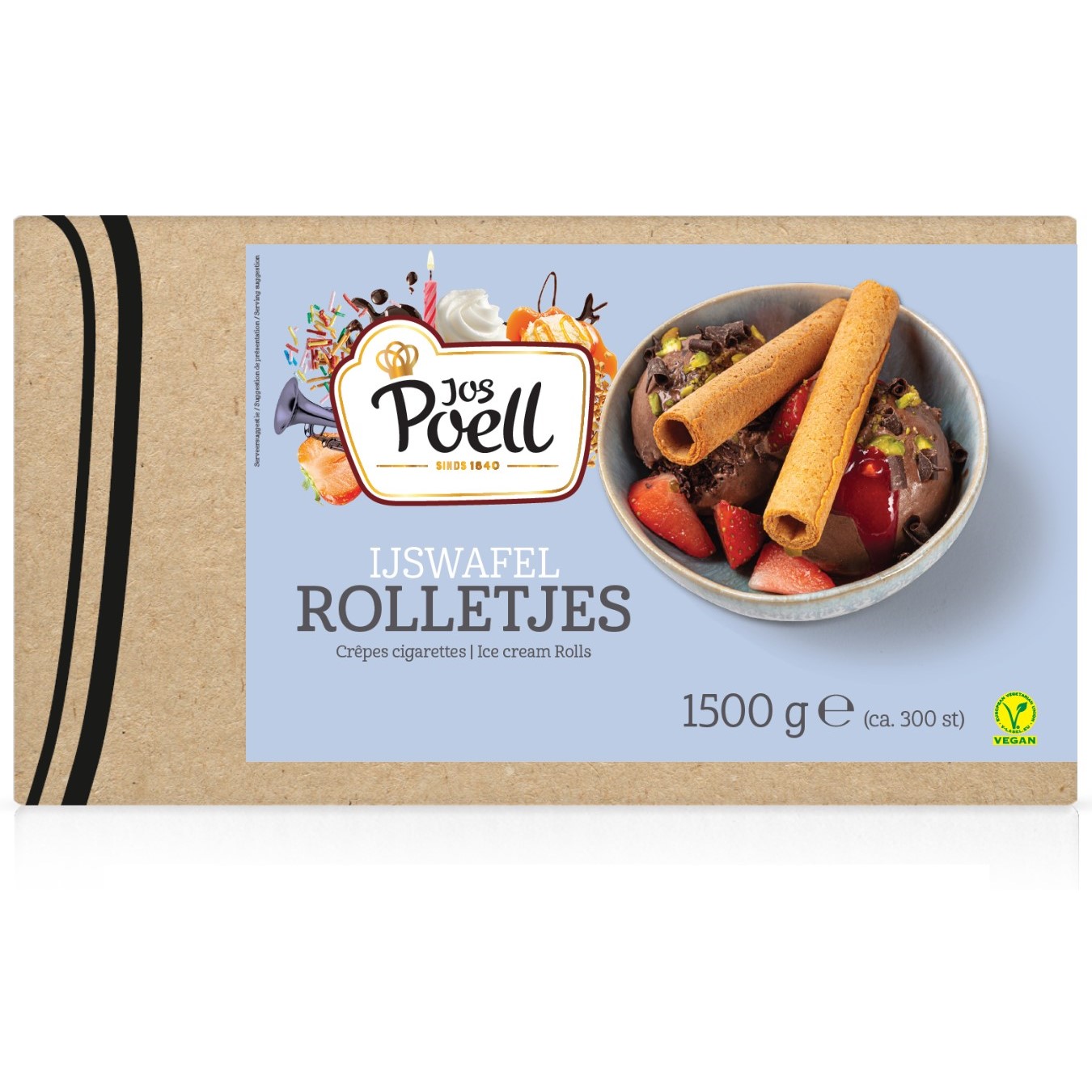 Zoet – Horeca IJswafel rolletjes 300 stuks Zoet – Horeca IJswafel rolletjes 300 stuks