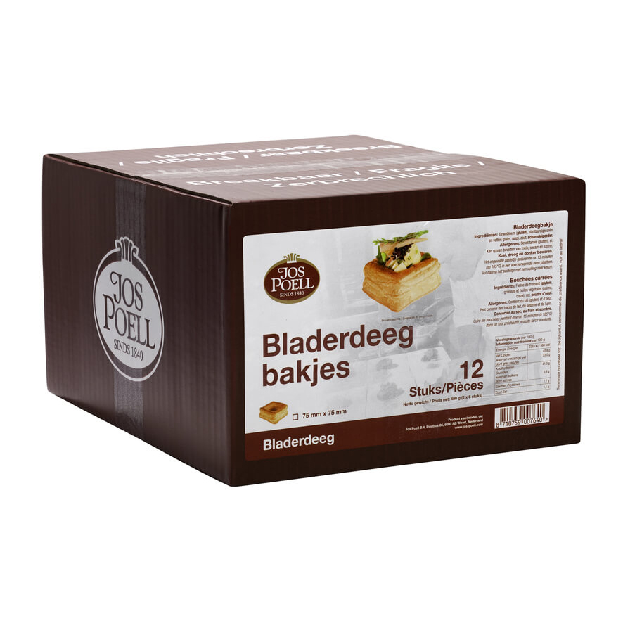 Bladerdeegbakjes vierkant Bladerdeegbakjes vierkant