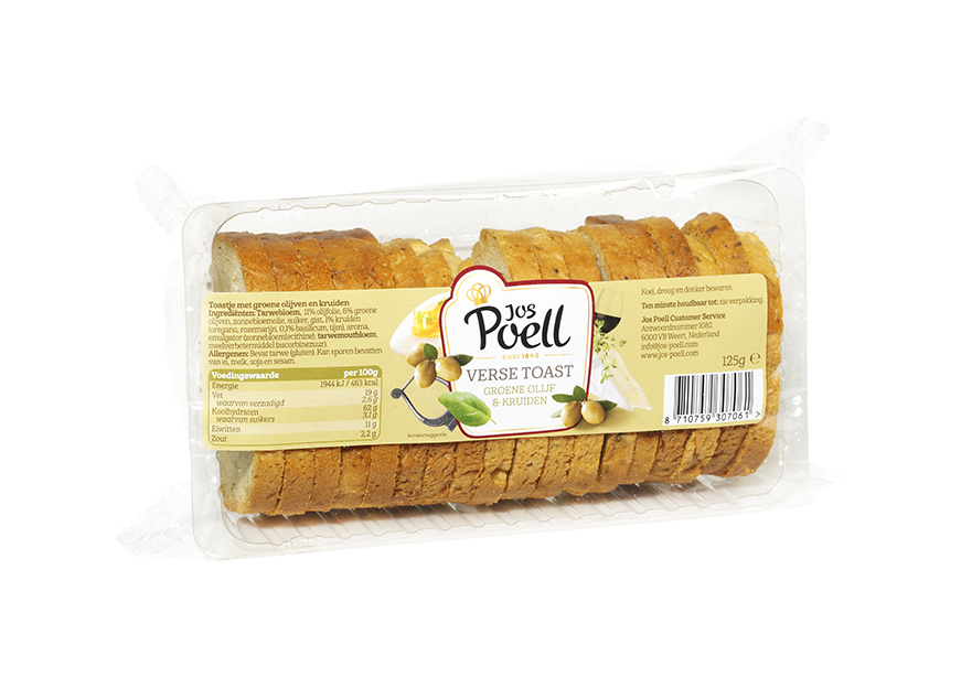 Verse toast met groene olijf & kruiden Verse toast met groene olijf & kruiden
