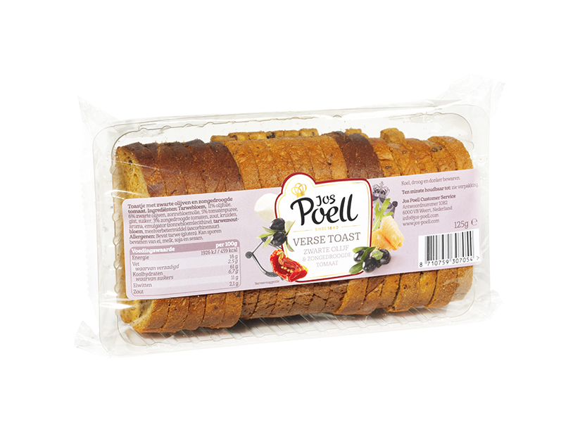 Verse toast met zwarte olijf & zongedroogde tomaat Verse toast met zwarte olijf & zongedroogde tomaat