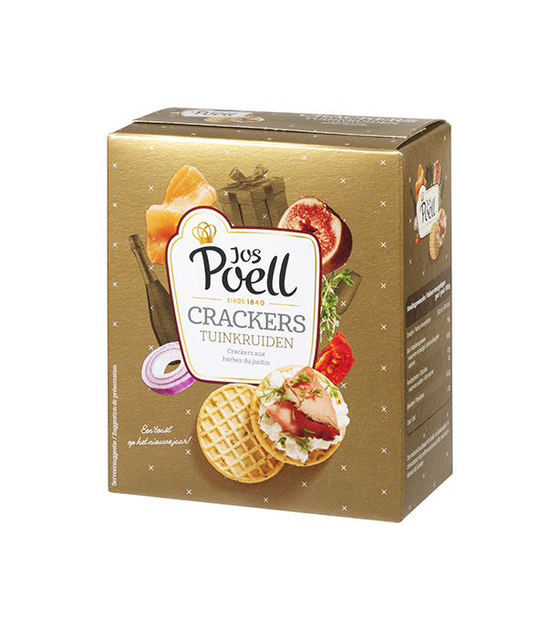 Tuinkruiden crackers goud/rood Tuinkruiden crackers goud/rood