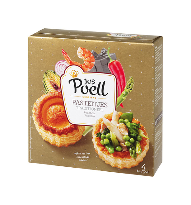 Pasteitjes goud/rood Pasteitjes goud/rood