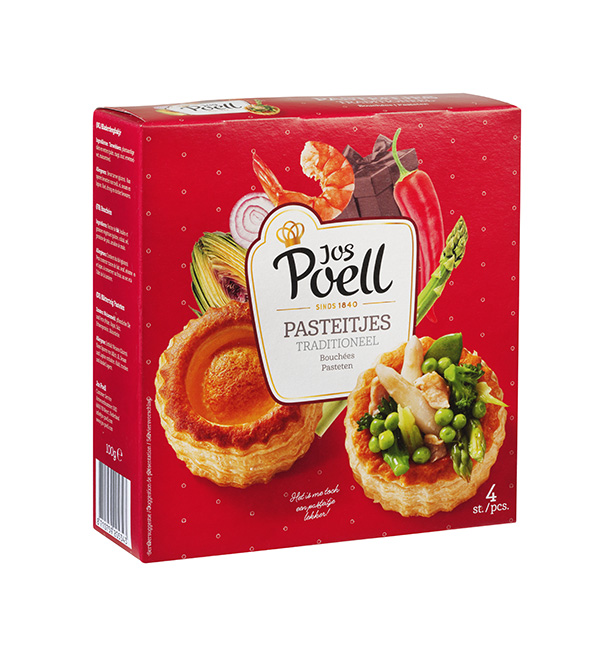 Pasteitjes rood/goud Pasteitjes rood/goud