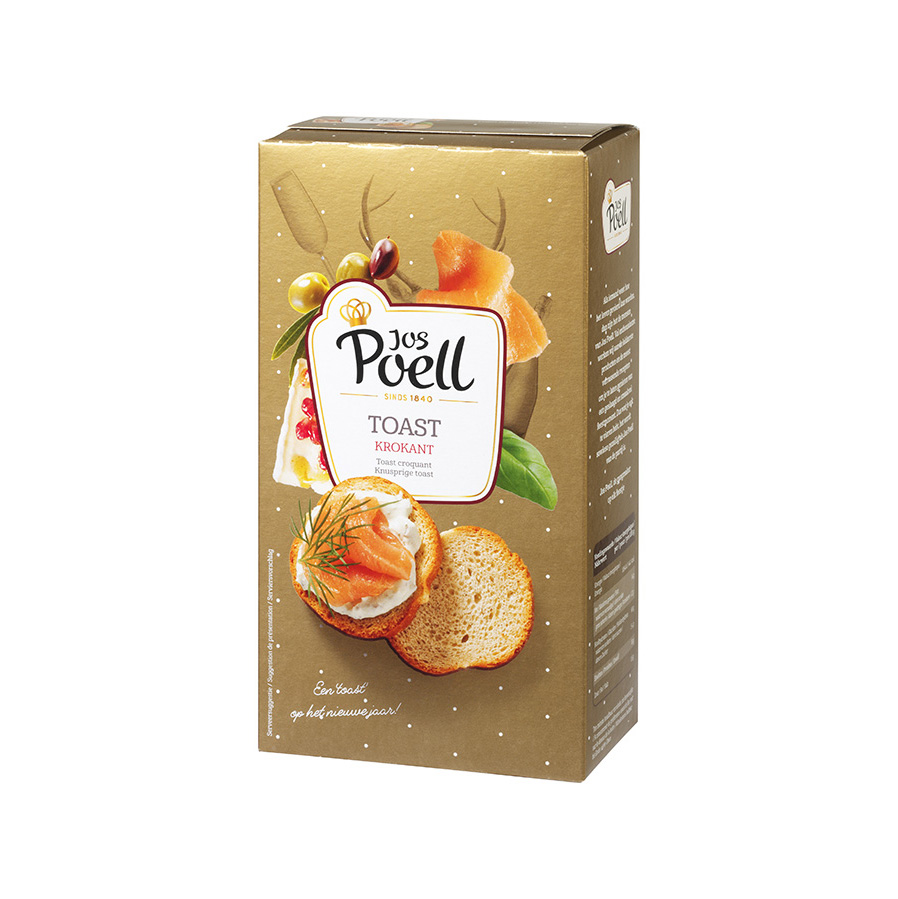 Toast krokant goud/rood Toast krokant goud/rood