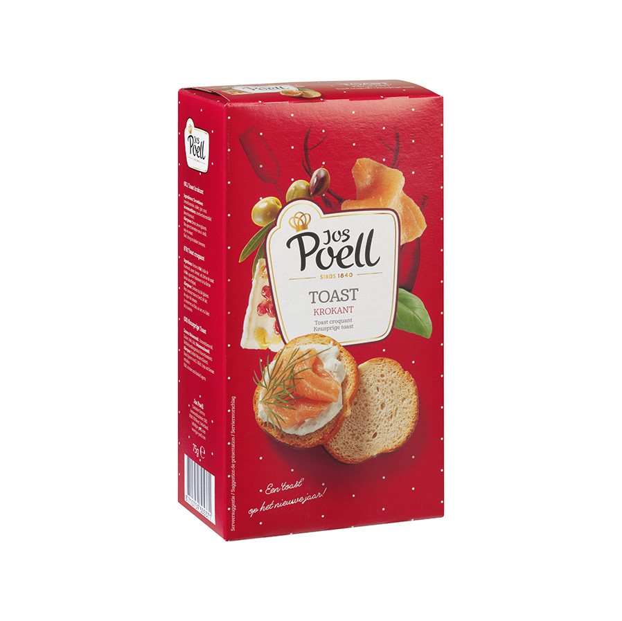Toast krokant rood/goud Toast krokant rood/goud