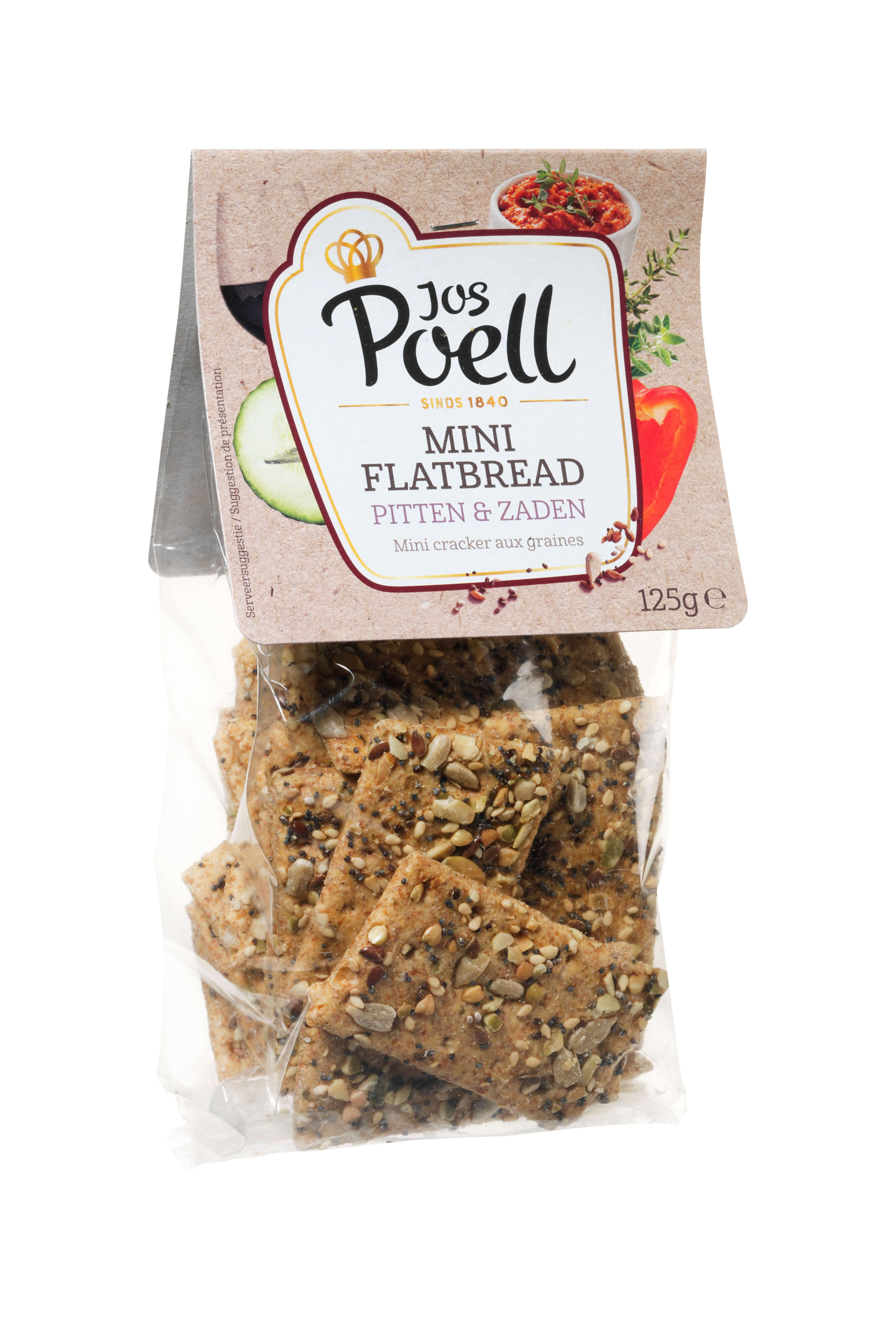 Mini Flatbread met Pitten & Zaden Mini Flatbread met Pitten & Zaden