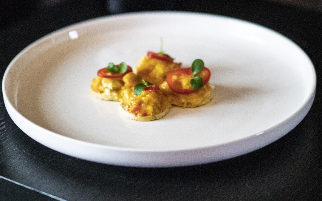 Crackers tuinkruiden met pompoenchutney